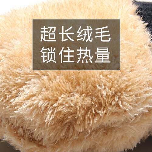 Knitted gloves winter womens double-layer touchscreen glove
