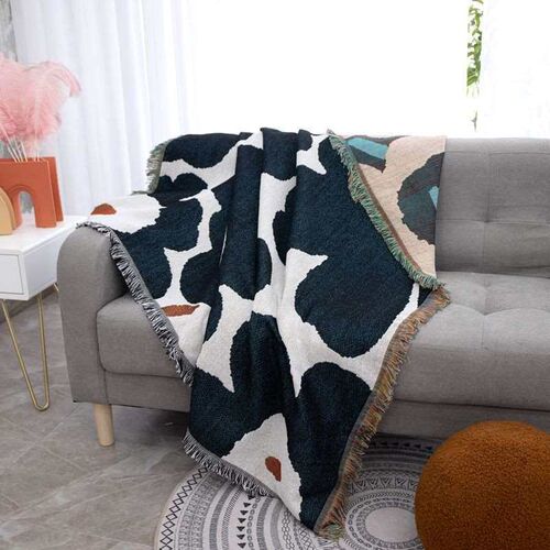 Nordic Style Poppy Flower Sofa Towel Full Cover Ins Wind San