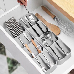 Cutlery Storage Tray Knife Holder Utensils Drawer Organizer