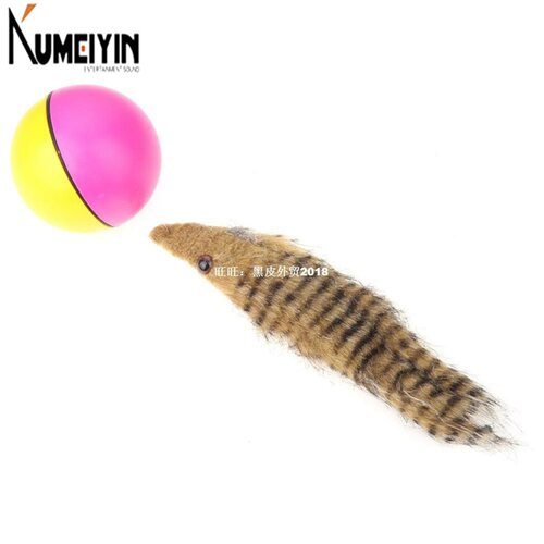 1Pcs Cat Toys Beaver Weasel Rolling Motor Ball Toy for Pet C