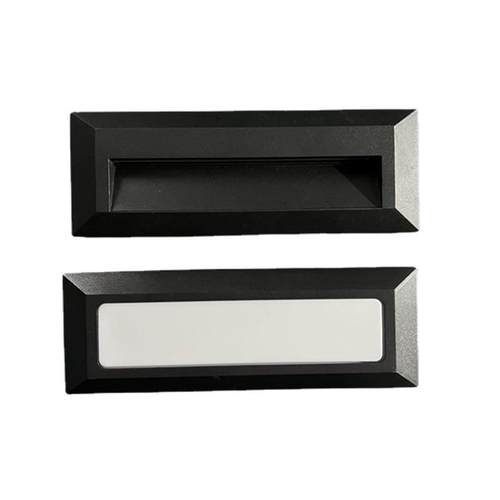 明装墙脚灯户外防水铝质长方形地脚灯踏步楼梯灯室外广场阶梯灯6W