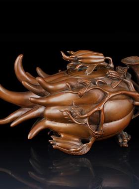 纯黄铜佛手香炉摆件家用室内居室办公室桌面香炉香薰香碗装饰礼品