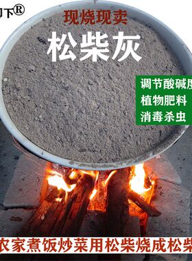 大理苍山脚下农家烧松柴灰草木灰有机肥料钾肥种花种菜杀虫防病虫