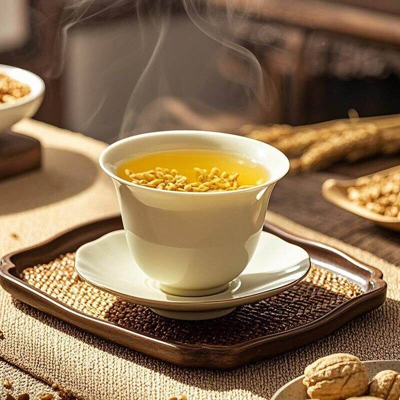 花以美黄荞茶25g0原料颗粒饱满干吃水清苦润滋养麦XUV香浓郁i泡os