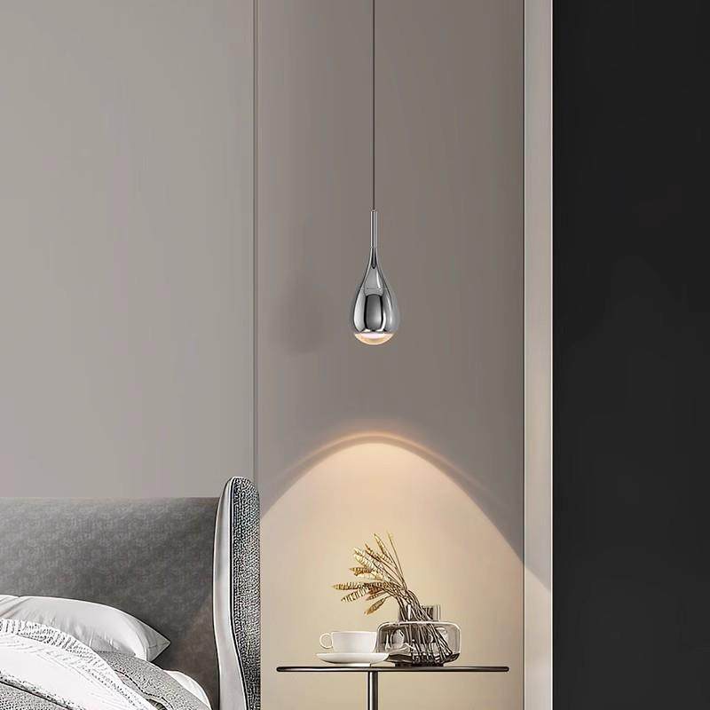 极简水滴形智能手扫感应吊灯现代简约卧室床头灯创意餐厅吧台灯具,家装灯饰光源,智能吊灯,淘宝优惠券,粉丝福利购,淘宝优惠卷