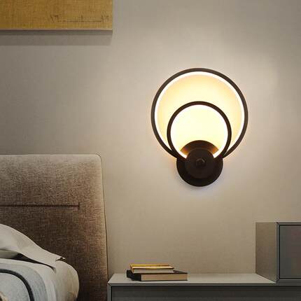 现代简约 led走廊过道玄关灯新款北欧楼梯阳台卧室床头背景墙壁灯