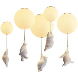 卧室吸顶灯卡通小熊创意儿童房书房男孩女孩北欧客厅餐厅气球灯具