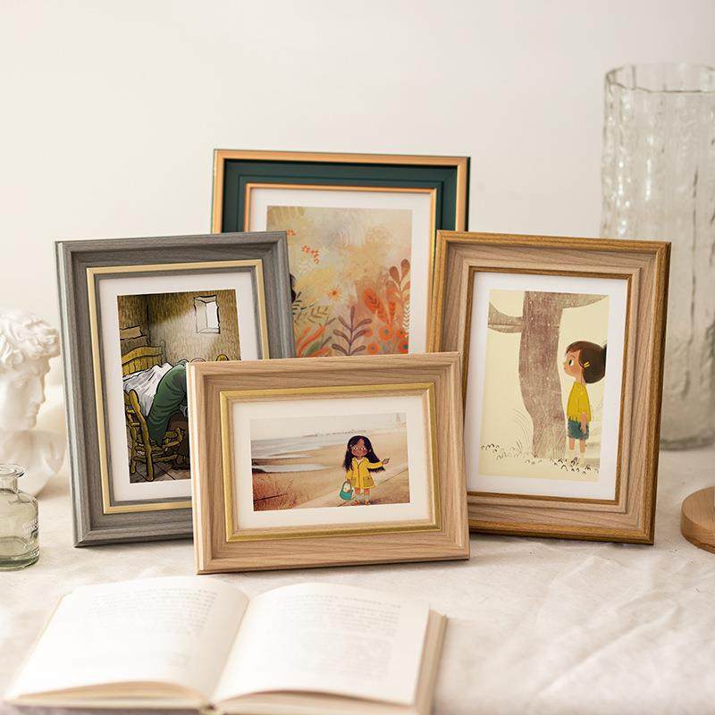 现代简木相框摆台高级摆件创意洗照片5五6六7七8A4挂墙相框架,家居饰品,DIY亲子装饰画,淘宝优惠券,粉丝福利购,淘宝优惠卷