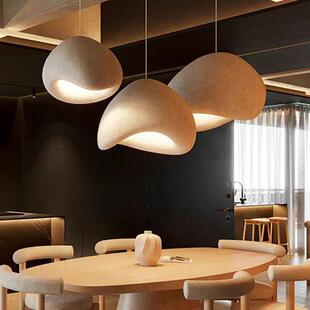 跨境设计师侘寂风吊灯奶油风服装 店样板间民宿餐厅酒店挑空别墅灯