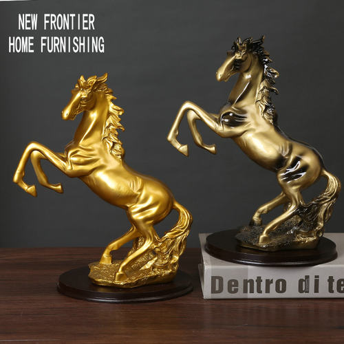 电视柜装饰品样板房摆设客厅玄关马到成功工艺品家居酒柜马摆件