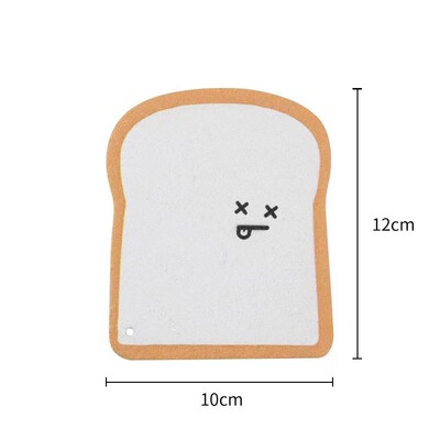 Creative Toastshaped Natural Wood Pulp Sponge for Kitchen Di