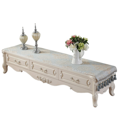 欧式电视柜桌布茶几布客厅家用长方形桌旗高端小奢华布艺盖巾