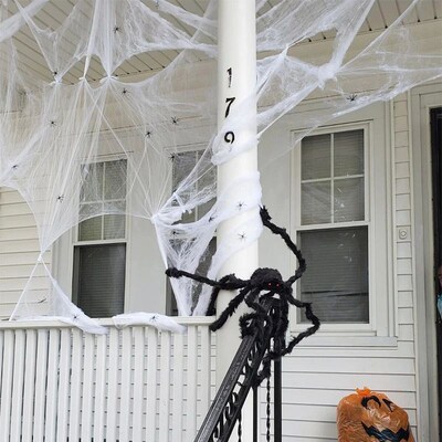 Halloween Decorations Artificial Spider Web Stretchy Cobweb