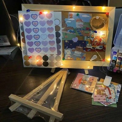 ins wind cork board photo wall  creative felt self-adhesive