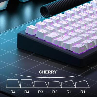 New Topographic Keycaps 4.0 Version Shine Through 98 Key PBT