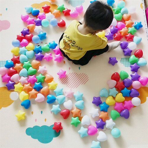 50pcs Colorful Love Star Plastic Ocean Ball Pits Eco-Friendl