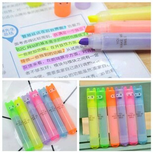 6 Pcs/set Highlighter Marker Pastel Drawing Pen Student Scho