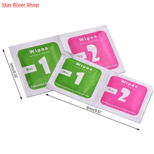 30Pcs/lot Wet Dry Wipes Cleaning Cloth for Tempered Glass Sc