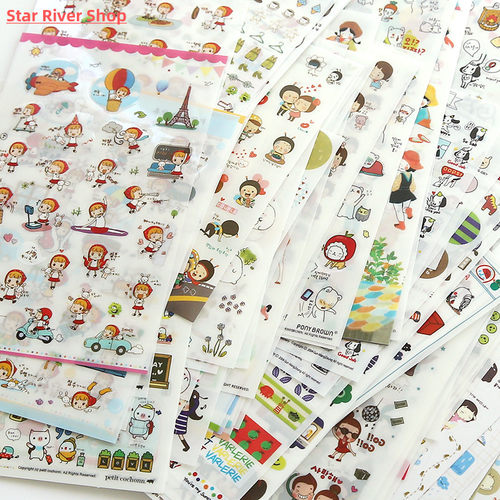 Cute Molang Rabbit Cartoon Animals Sticker Pvc Cartoon Stick