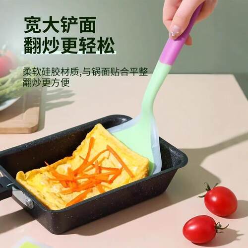 Silicone spatula for non-stick pans, specially designed for