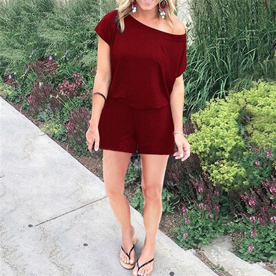 2025 New Fashion SpringSummer Sloping Shoulder Short Sleeve