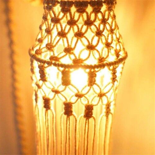 Handmade Macrames Pendant Light Shade Tassels Hanging Lamp