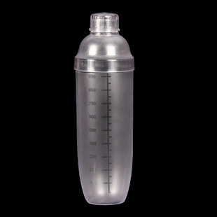 刻度雪克壶磨砂0ml700ml塑料调酒器摇酒器奶茶店雪克杯装