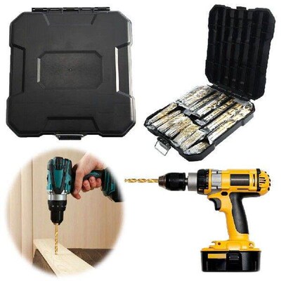 99Pcs High Speed Steel Metric Drill Bit Sets 1.5-10mm