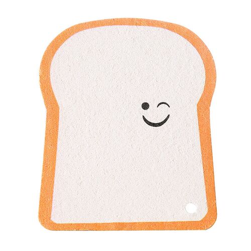 Creative Toastshaped Natural Wood Pulp Sponge for Kitchen Di
