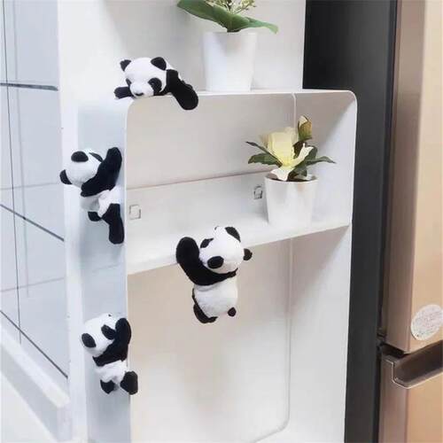Cute Soft Plush Panda Fridge Magnet Refrigerator Sticker Ani