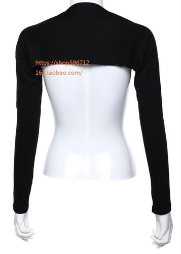 连肩袖莫代尔披肩长袖短衫抹胸防晒打底防衣走光full sleeves top