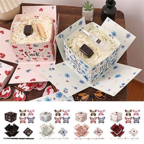 Multicolor Flying Butterfly Gift Box Enclose 4PCS