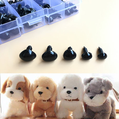 100pcs/box 8/9/11/13.5/15mm Mini Black Plastic Safety Triang