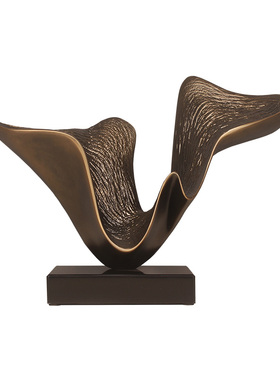 雕塑摆件创意现代抽象艺术软装饰品玻璃钢家居售楼处客厅摆设摆放