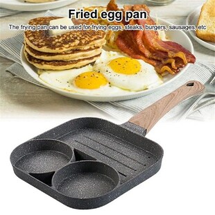 3-in-1  Stone Egg Frying Sausage Cooker Pan