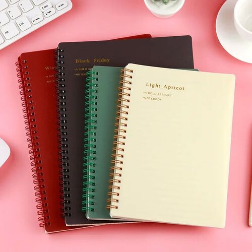 A5 Vintage Spiral Notebook, 80 Sheets/160 Pages Memo Journal