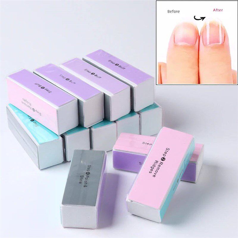 5 Pcs/Lot Nail Buffer Block 4 Way Colorful Buffing Block Shi图片