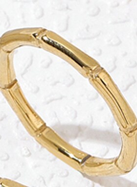 New OilPressed Stainless Steel Bamboo Joint Rings for Women