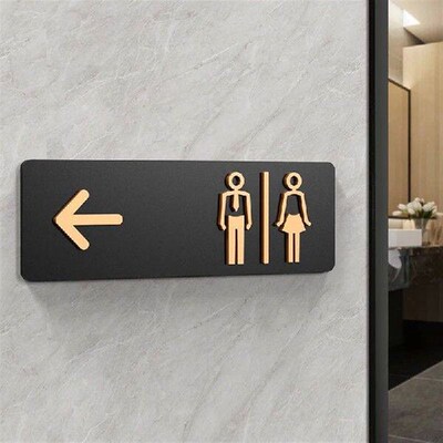 Men Women Toilet Signs WC Signage Shopping Mall Office