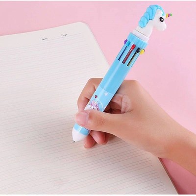1Pcs Ten Color Colored Ballpoint Pen  Office Pen Supplies Gi