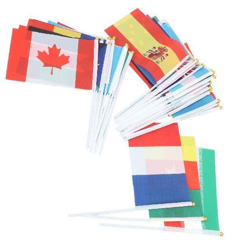 40 PCS Stick Flags of Country Hand Held On England Decorate