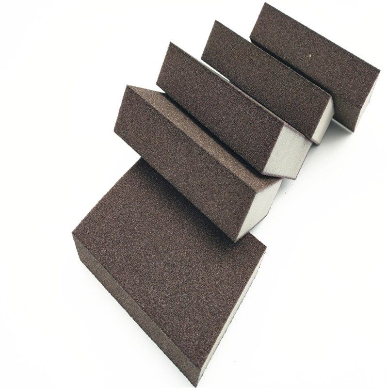 可弯曲海绵砂块打磨块海绵砂块海棉砂弹性磨块海绵砂纸50片包邮