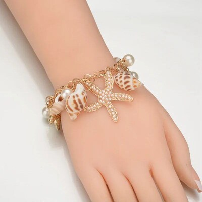 Bohemian Beach Style Bracelet For Women Starfish Shell Charm