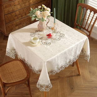 欧式茶几桌布布艺长方形餐桌布高级感高档奢华方桌正方形台布桌垫