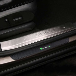 汽车门槛防踩贴通用改装 饰用品 保护条车门防刮蹭贴脚踏贴碳纤维装