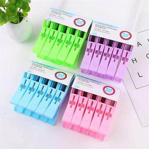 Thickened Plastic Clips, Colorful Clothespins for Drying, Wi
