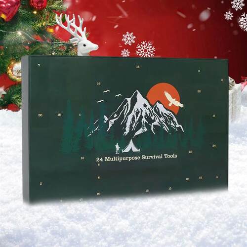 Survival Tools Advent Calendar for Teen Adult with Camping G