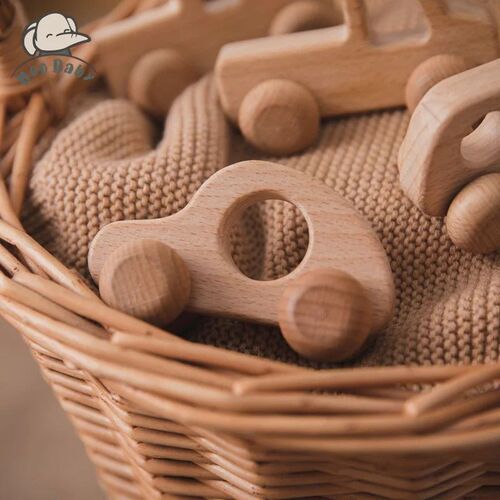 Wooden Child Block For Babies BPA Free Organic Beech Animal