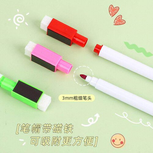 8pcs watercolour brush Whiteboard Marker Pens White Board D