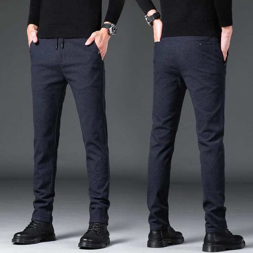 Casual Pants Mens Spring an Summer Thin Elastic Straight Le